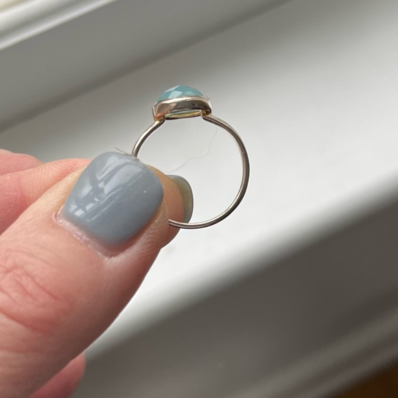 Size 7 - sterling silver ring with faceted moonstone - Picture 2 of 4